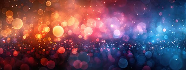 Abstract Bokeh Background with Warm and Cool Colors