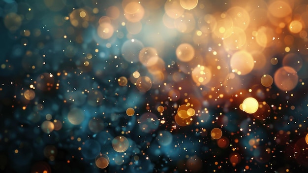 Abstract Bokeh Background with Warm and Cool Tones