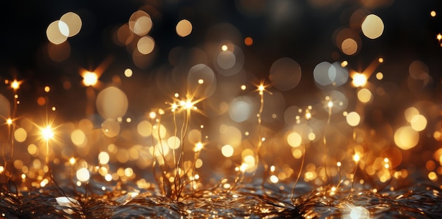 Abstract bokeh lights background Festive Christmas and New Year background