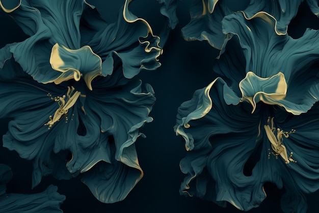 Abstract botanical patterns inspired by Rorschach 00000 00