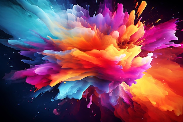 Abstract Bright Background With Flowing Color Gradients