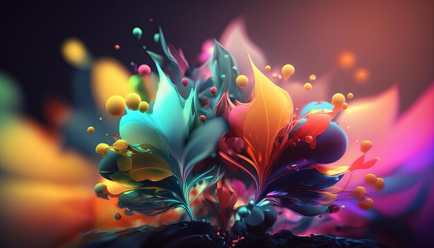 Abstract bright color background Generative AI