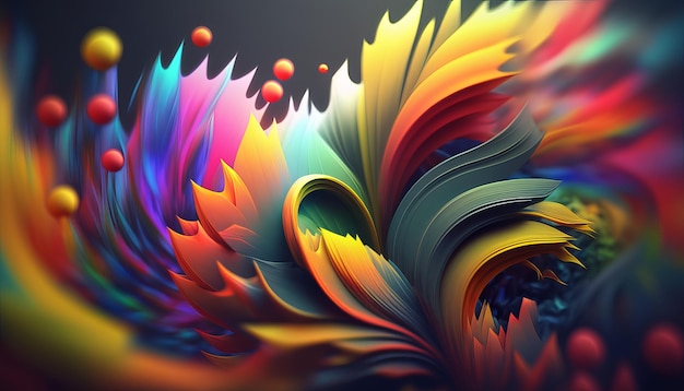 Abstract bright color background Generative AI