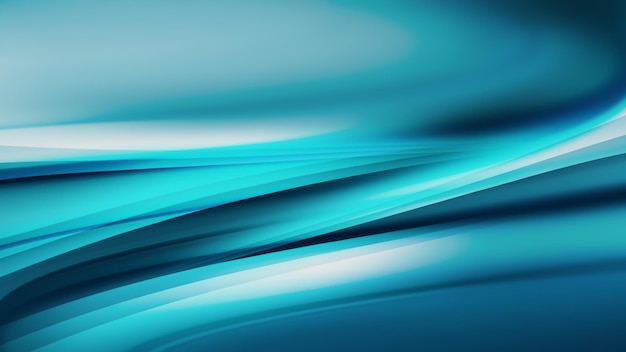 Abstract bright design background with vibrant turquoise lines and shapes