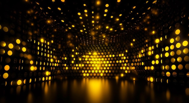 Abstract bright in the style of dark gold and yellow Computer generated abstract holiday background 3D illustration