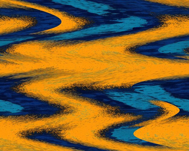 Abstract bright wave background in yellowblue colors generative AI