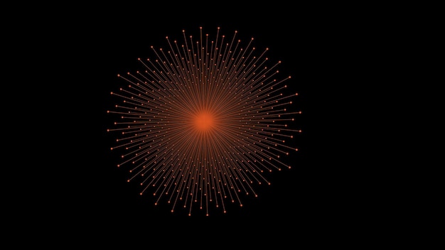 Abstract brown color optical fiber illustration on black background