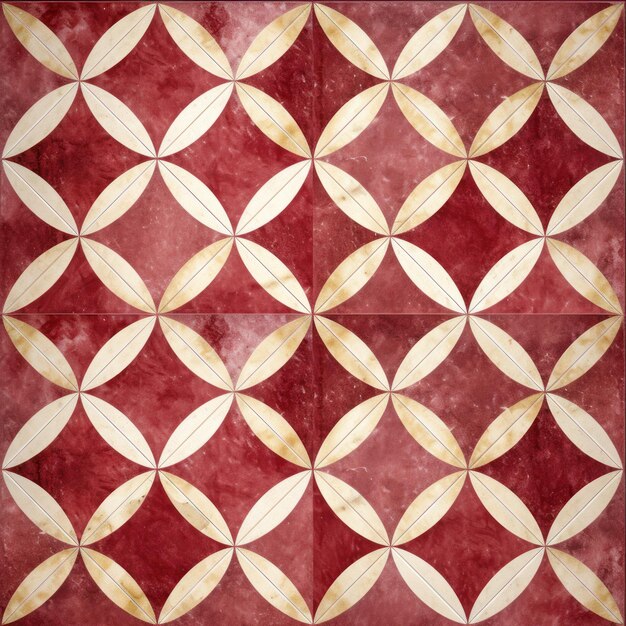 Abstract burgundy colored traditional motif tiles wallpaper floor texture background banner panorama