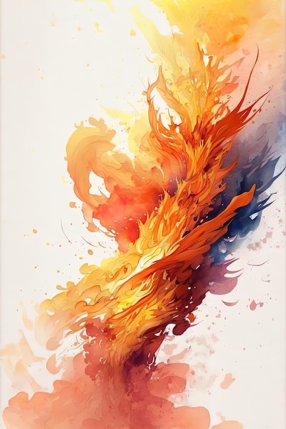 Abstract burning fire flame background isolated flat