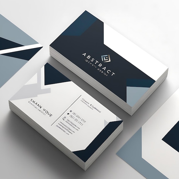 Abstract business identity design card template