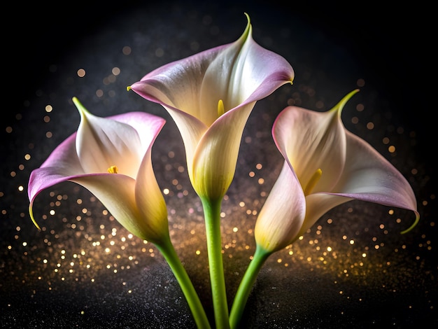 abstract calla lilies soft colorful background