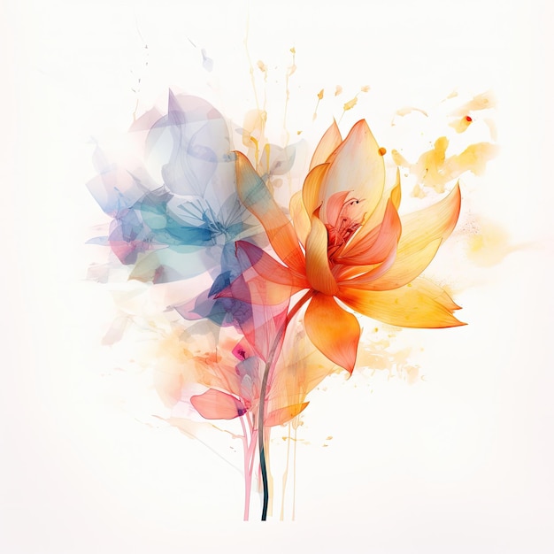 Abstract Canvas Flower