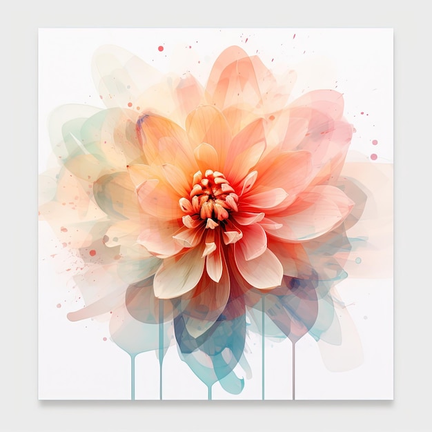 Abstract Canvas Flower