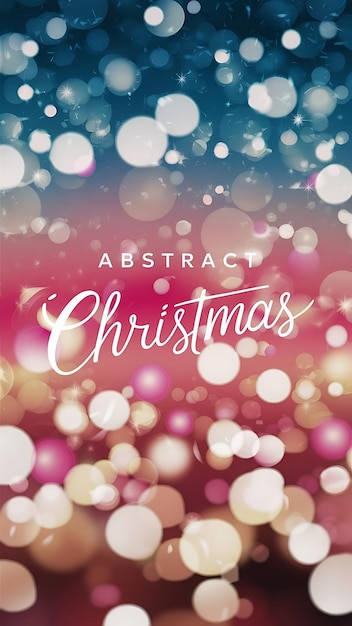 Abstract Christmas twinkled bright background with bokeh defocused white and pink lights Festive backdrop