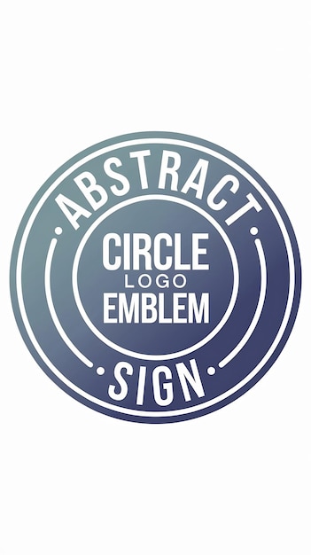 Photo abstract circle logo emblem sign line art design