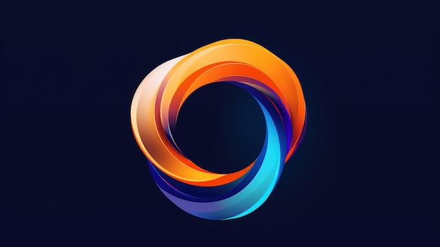 Abstract Circle Orange Blue Purple