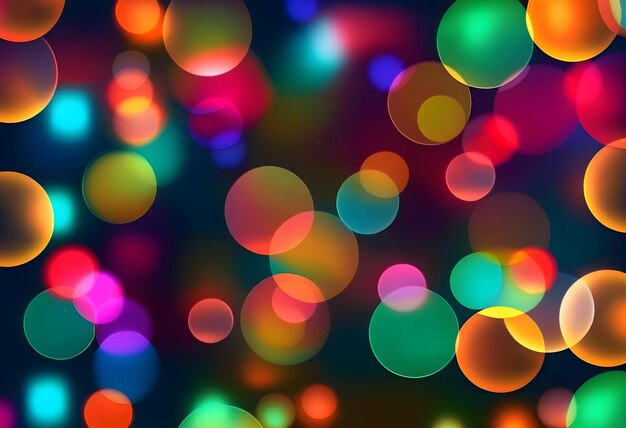 Abstract Circles and Lights Colorful Background Texture