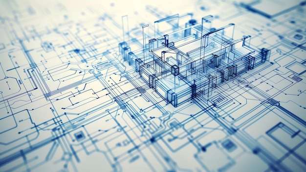 Photo abstract circuit board design futuristic architecture