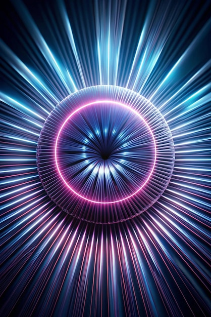 Photo abstract circular speed geometric background light rays