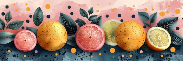 Abstract Citrus Fruit Background