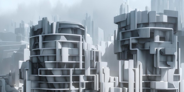 Abstract city buildings