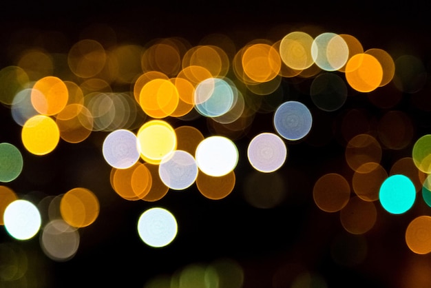 Abstract city lights bokeh background