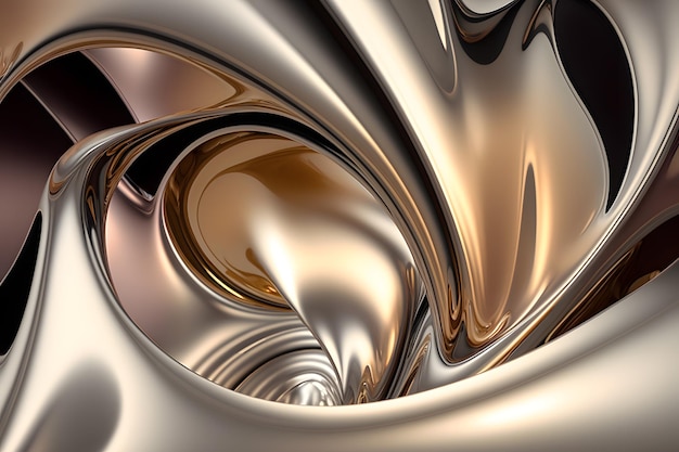 Abstract clear metallic background closeup