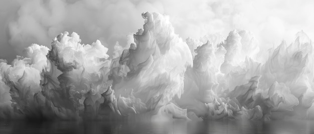 Abstract Cloud Mountain Landscape