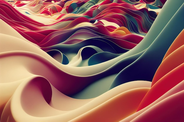 Abstract color curvy wave background