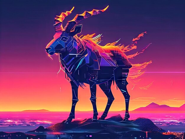 abstract color horse illustration abstract color horse illustration