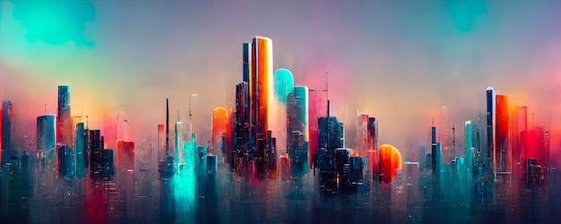 Abstract color texture modern futuristic pattern digital city concept