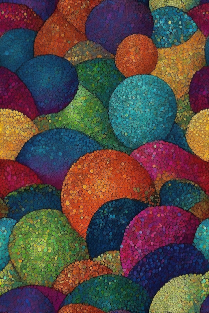 Abstract colored background Pointillism pattern with random dots stock illustration