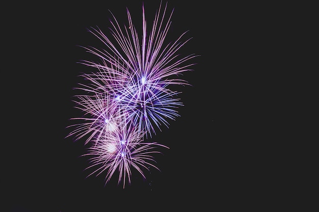 Abstract colored firework background with free space for text