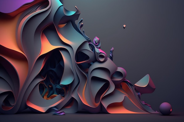 Abstract Colorful 3D Background