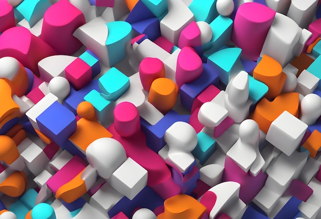 abstract colorful 3d shape