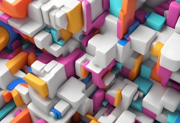 abstract colorful 3d shape