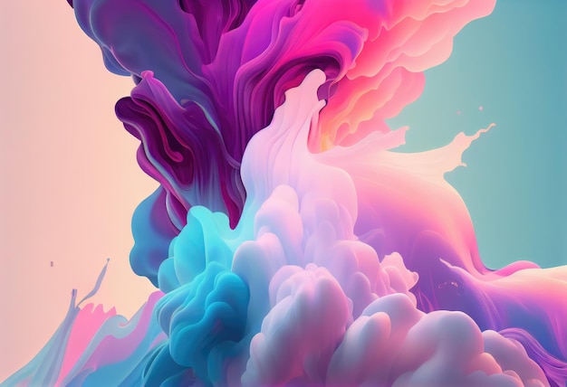 Abstract colorful background in soft pastel colors Generative AI