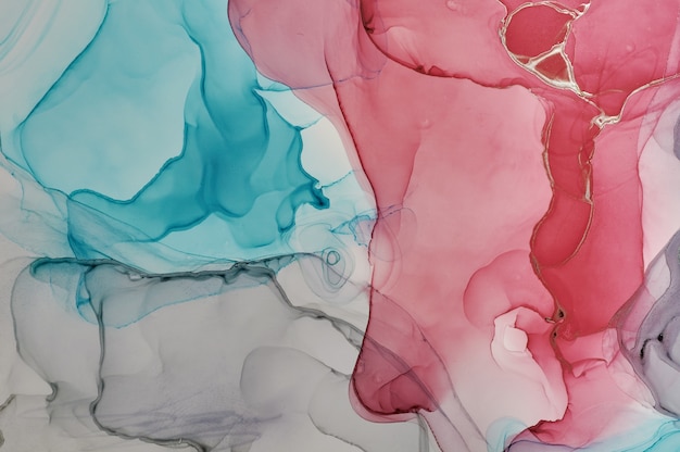 Abstract colorful background, wallpaper. Mixing acrylic paints. Modern art. Marble texture. Alcohol ink colors  translucent