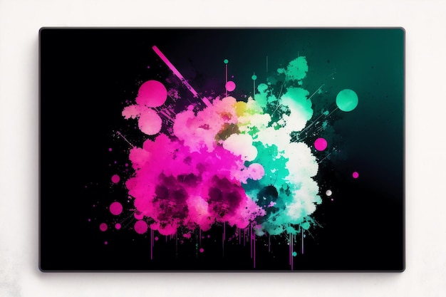 Abstract colorful background Watercolor paint Digital art Generative AI