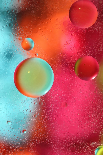 Abstract colorful background with bubbles in the water