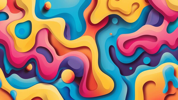 Abstract colorful background with layered paper shapes