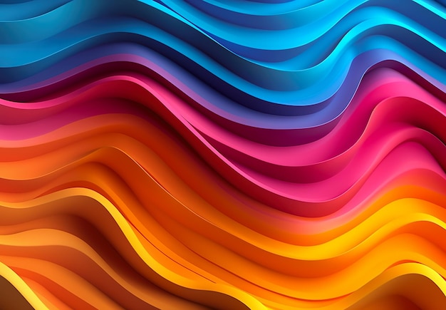 Abstract colorful background with smooth lines in motion futuristic wavy illustration