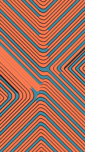 Photo abstract colorful background with stripes and lines in orange and blue colors