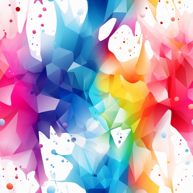 Abstract colorful background with triangles and dots generative ai