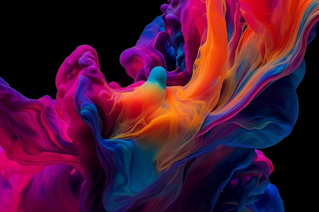 abstract colorful background with waves Generative AI