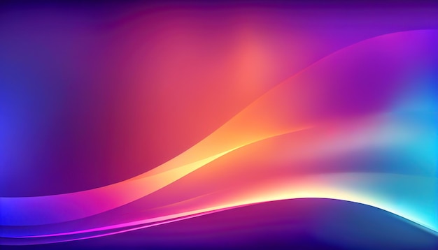 Abstract colorful background with waves and smooth gradient