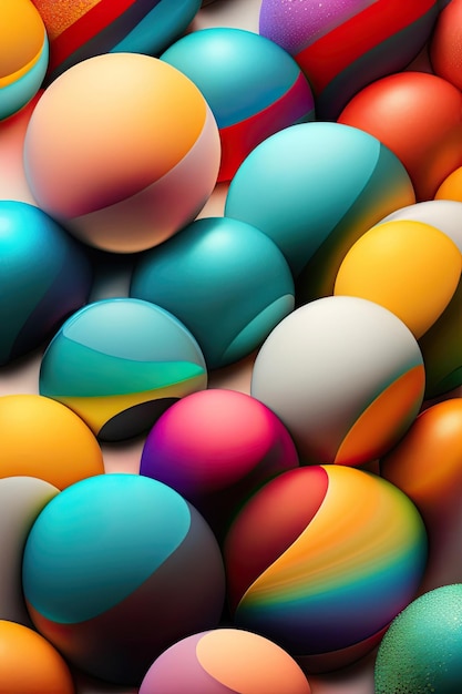 Abstract colorful balls background