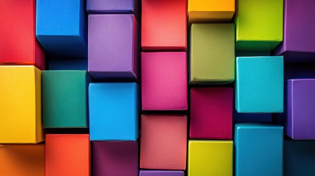 Photo abstract colorful blocks background