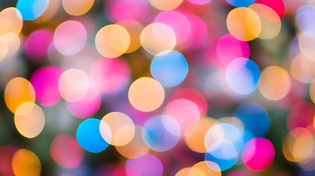 Abstract Colorful Bokeh Lights Background