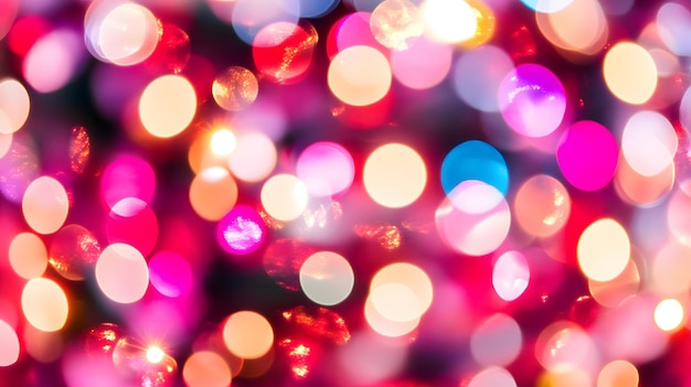 Abstract Colorful Bokeh Lights Background